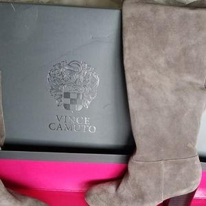 Suede, knee length boots